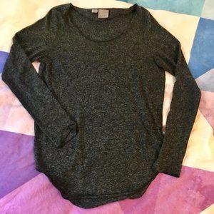 VERA MODA Grey Flecked Long Sleeve Shirt M